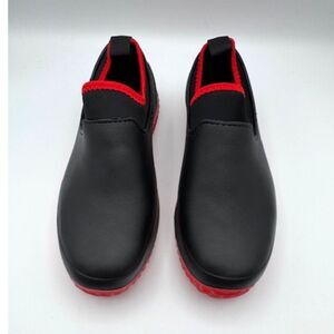 Klyvera Waterproof Slip On Work Shoes Black/Red Unisex EU 36 US 5.5 Non-Slip NEW